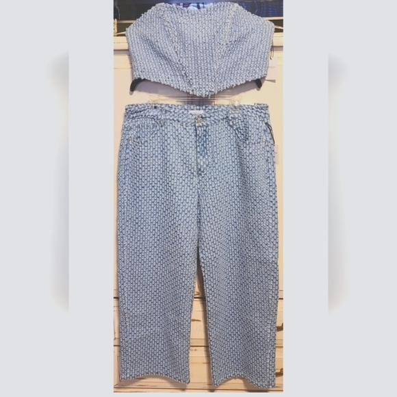 Forever 21 Denim - Denim pants and bustier top set